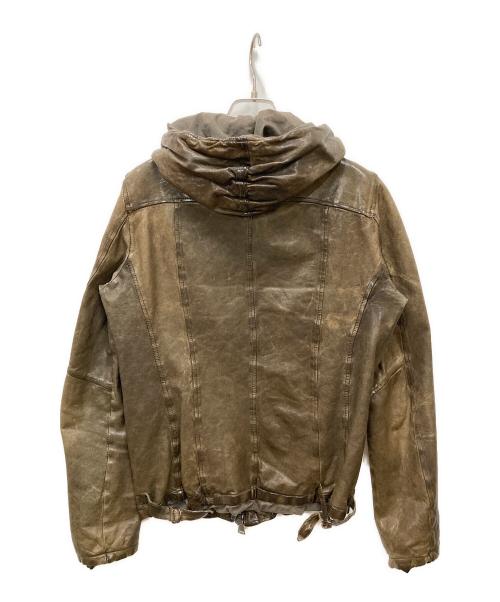 GIORGIO BRATO（ジョルジョブラッド）GIORGIO BRATO (ジョルジョブラッド) ラムレザージャケット オリーブ サイズ:44の古着・服飾アイテム