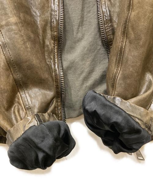 GIORGIO BRATO（ジョルジョブラッド）GIORGIO BRATO (ジョルジョブラッド) ラムレザージャケット オリーブ サイズ:44の古着・服飾アイテム