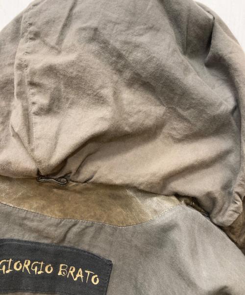 GIORGIO BRATO（ジョルジョブラッド）GIORGIO BRATO (ジョルジョブラッド) ラムレザージャケット オリーブ サイズ:44の古着・服飾アイテム