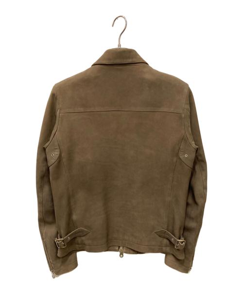 Cinquanta（チンクワンタ）Cinquanta (チンクワンタ) ESTNATION (エストネーション) ヌバックレザージャケット ベージュ サイズ:46の古着・服飾アイテム