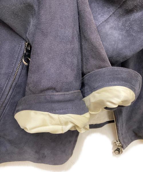 Cinquanta（チンクワンタ）Cinquanta (チンクワンタ) ゴートレザースウェードジャケット ネイビー サイズ:46の古着・服飾アイテム