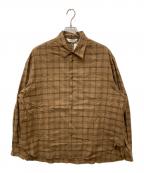 Name.ネーム）の古着「コットンチェックルーズフィットシャツ」｜ブラウン