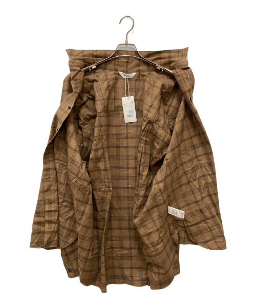 Name.（ネーム）Name. (ネーム) コットンチェックルーズフィットシャツ ブラウン サイズ:2 未使用品の古着・服飾アイテム