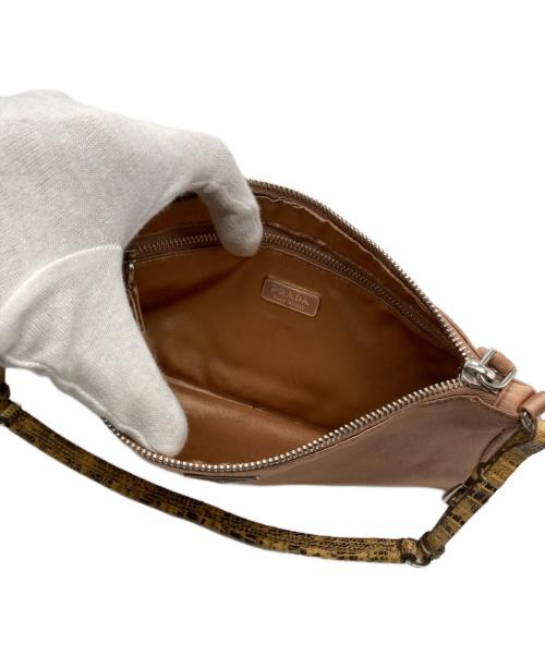 PRADA（プラダ）PRADA (プラダ) サテンアクセサリーポーチ ピンクの古着・服飾アイテム