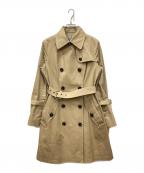 BURBERRY BLUE LABELバーバリーロンドンブルーレーベル）の古着「ダブルトレンチコート」｜ベージュ