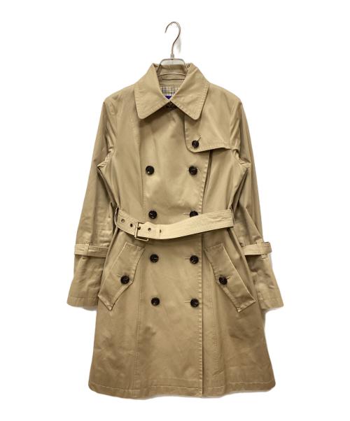 BURBERRY BLUE LABEL（バーバリーロンドンブルーレーベル）BURBERRY BLUE LABEL (バーバリーロンドンブルーレーベル) ダブルトレンチコート ベージュ サイズ:38の古着・服飾アイテム