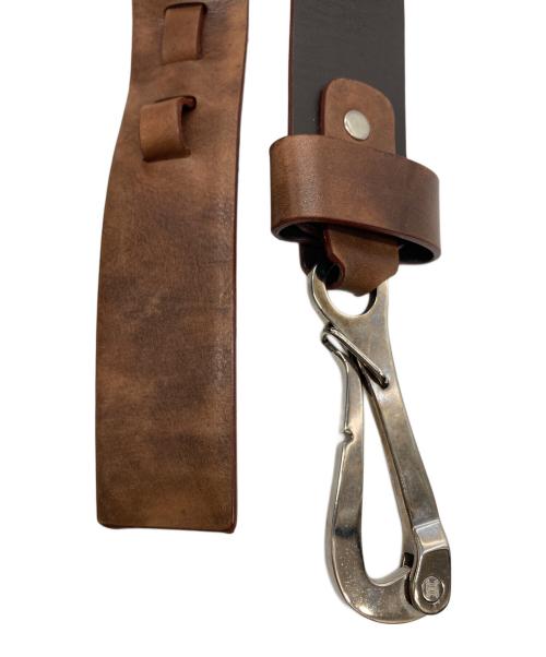 CELINE（セリーヌ）CELINE (セリーヌ) ペリカンフックレザーベルト ブラウンの古着・服飾アイテム