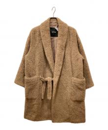 ATON（エイトン）の古着「アルパカボアコート」｜ブラウン