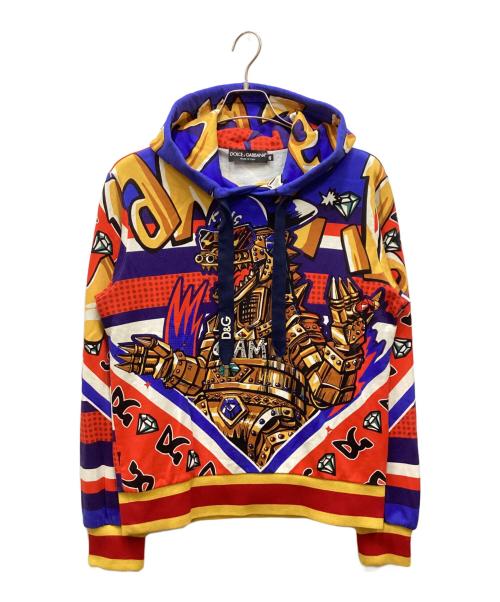 DOLCE & GABBANA（ドルチェ＆ガッバーナ）DOLCE & GABBANA (ドルチェ＆ガッバーナ) Multicolor Glamzilla Hoodie/グラフィックプリントスウェット マルチカラー サイズ:48の古着・服飾アイテム