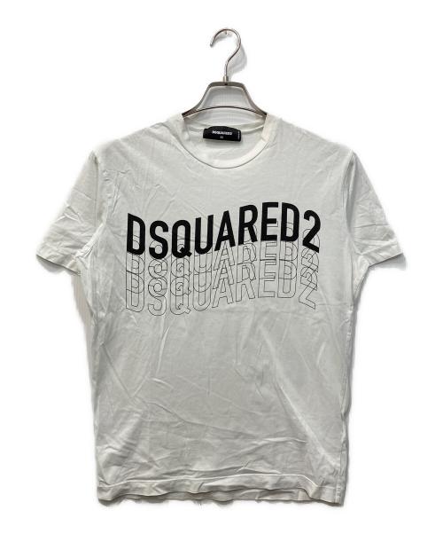 DSQUARED2（ディースクエアード）DSQUARED2 (ディースクエアード) プリントTシャツ ホワイト サイズ:XSの古着・服飾アイテム