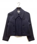 LOEWEロエベ）の古着「ダブルブレストショートコート」｜ネイビー