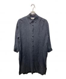 MACKINTOSH（マッキントッシュ）の古着「キュプラフィブリルロングシャツ」｜ネイビー