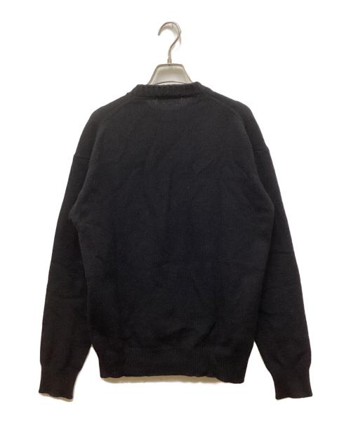 JIL SANDER（ジルサンダー）JIL SANDER (ジルサンダー) MOTHER刺繍クルーネックニット ブラック サイズ:46の古着・服飾アイテム
