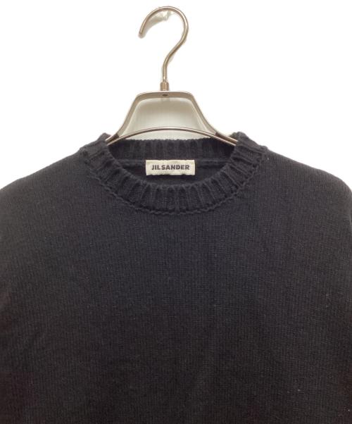 JIL SANDER（ジルサンダー）JIL SANDER (ジルサンダー) MOTHER刺繍クルーネックニット ブラック サイズ:46の古着・服飾アイテム