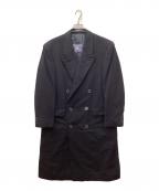 BURBERRYバーバリー）の古着「英国製カシミヤダブルコート」｜ネイビー