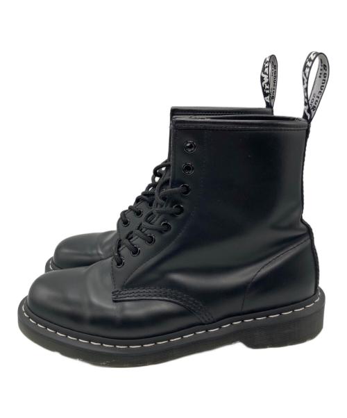 Dr.Martens（ドクターマーチン）Dr.Martens (ドクターマーチン) ホワイトステッチ8ホールブーツ ブラック サイズ:UK8の古着・服飾アイテム