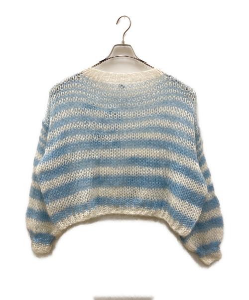 LOEWE（ロエベ）LOEWE (ロエベ) モヘア混アナグラムボリュームニット ブルー サイズ:xsの古着・服飾アイテム