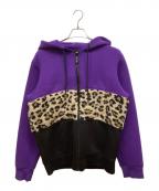 DIESELディーゼル）の古着「ボア切替パーカー」｜パープル