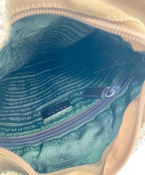 PRADA（プラダ）PRADA (プラダ) ツイードハンドバッグ ブラウンの古着・服飾アイテム