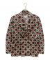 Maison Margiela（メゾンマルジェラ）の古着「総柄ピークドラペル ダブルジャケット」｜ブラック×レッド