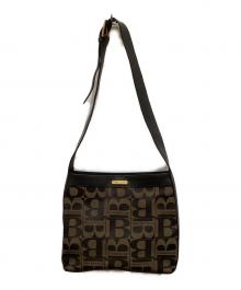 Burberry's（バーバリー）の古着「ジャガードロゴショルダーバッグ」｜ブラック×ベージュ