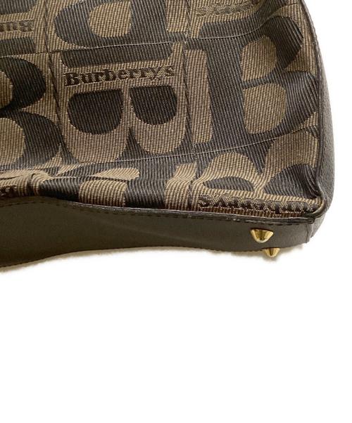Burberry's（バーバリー）Burberry's (バーバリー) ジャガードロゴショルダーバッグ ブラック×ベージュの古着・服飾アイテム