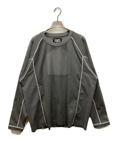 C.E（シーイー）C.E (シーイー) MESH RAGLAN COLOUR LONG SLEEVE T グレー サイズ:Lの古着・服飾アイテム