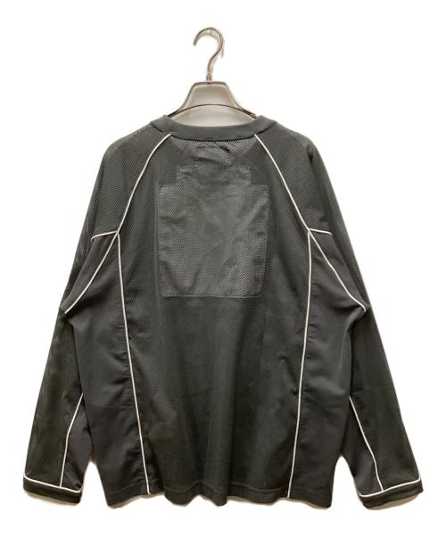 C.E（シーイー）C.E (シーイー) MESH RAGLAN COLOUR LONG SLEEVE T グレー サイズ:Lの古着・服飾アイテム