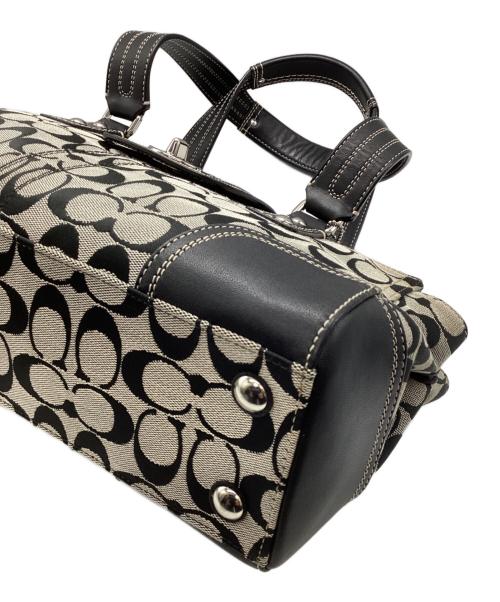 COACH（コーチ）COACH (コーチ) シグネチャーキャンバスハンドバッグ グレーの古着・服飾アイテム
