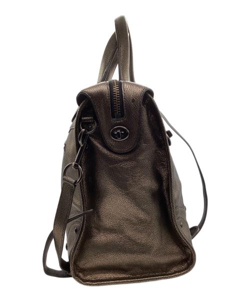 COACH（コーチ）COACH (コーチ) エレベーテッド ライダー33 サッチェル2WAYバッグ ゴールドの古着・服飾アイテム