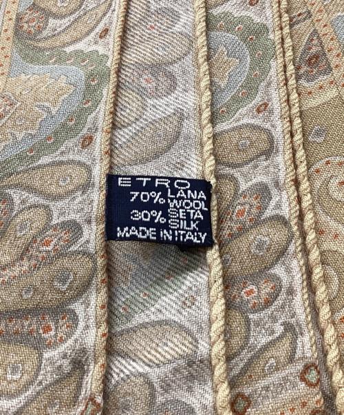 ETRO（エトロ）ETRO (エトロ) ペイズリーストール ベージュの古着・服飾アイテム