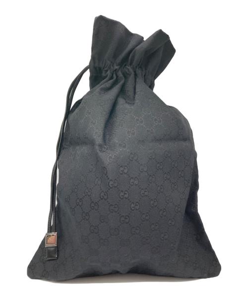 GUCCI（グッチ）GUCCI (グッチ) GGキャンバス巾着 ブラックの古着・服飾アイテム