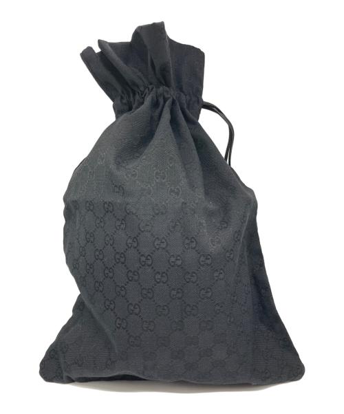 GUCCI（グッチ）GUCCI (グッチ) GGキャンバス巾着 ブラックの古着・服飾アイテム