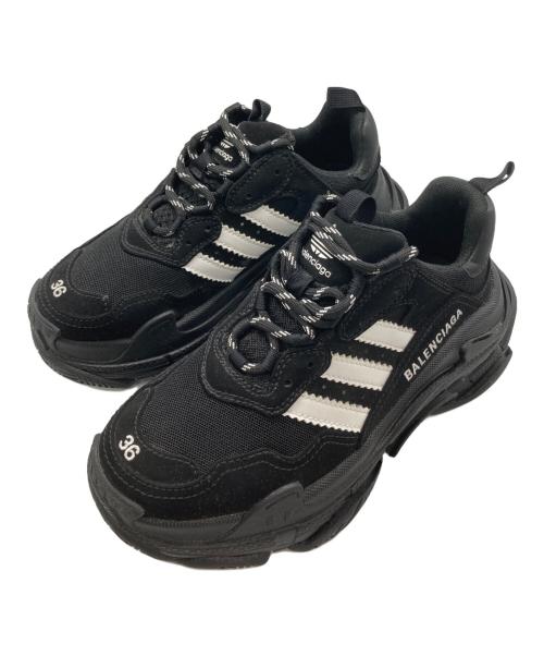 adidas（アディダス）adidas (アディダス) BALENCIAGA (バレンシアガ) Triple S Sneaker/トリプルエススニーカー ブラック サイズ:24の古着・服飾アイテム