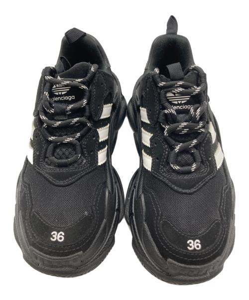 adidas（アディダス）adidas (アディダス) BALENCIAGA (バレンシアガ) Triple S Sneaker/トリプルエススニーカー ブラック サイズ:24の古着・服飾アイテム