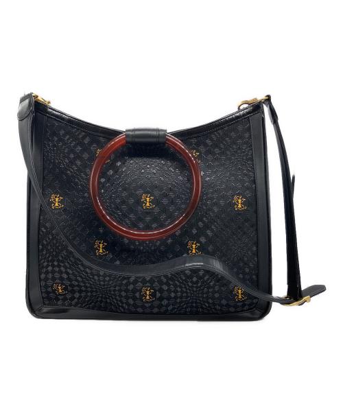 印傳屋（インデンヤ）印傳屋 (インデンヤ) トロンプルイユ2WAYバッグ ブラックの古着・服飾アイテム