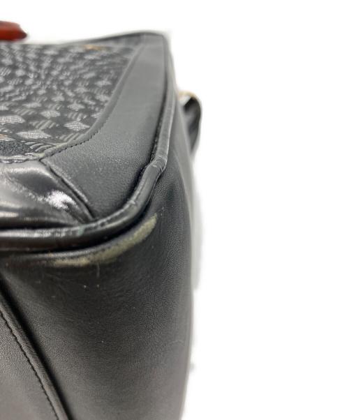 印傳屋（インデンヤ）印傳屋 (インデンヤ) トロンプルイユ2WAYバッグ ブラックの古着・服飾アイテム