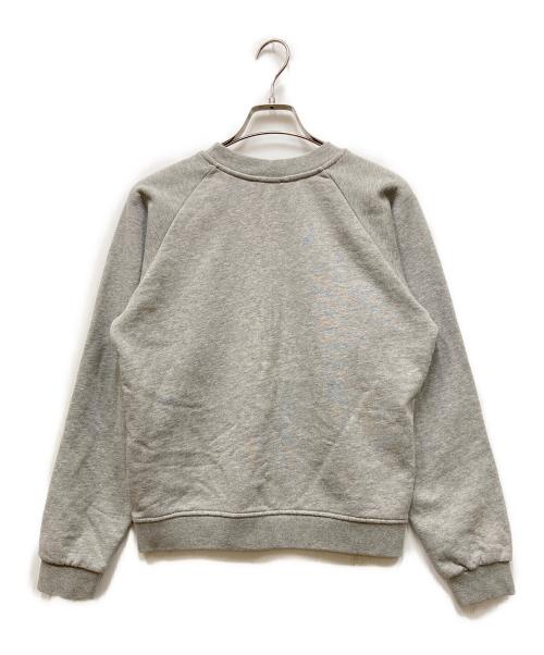 maison kitsune（メゾンキツネ）maison kitsune (メゾンキツネ) フォックスヘッドパッチクルーネックスウェット グレー サイズ:Sの古着・服飾アイテム