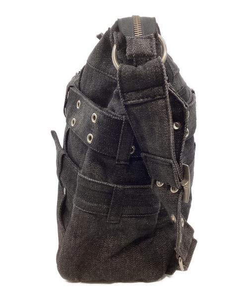 GRANCY（グランシー）GRANCY (グランシー) ヴィンテージ加工ショルダーデニムバッグ ブラックの古着・服飾アイテム