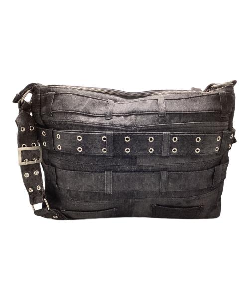 GRANCY（グランシー）GRANCY (グランシー) ヴィンテージ加工ショルダーデニムバッグ ブラックの古着・服飾アイテム