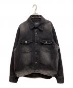 GRANCYグランシー）の古着「ワイドデニムジャケット」｜ブラック