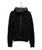 DIESEL Black Goldディーゼル ブラック ゴールド）の古着「フード付ニットジャケット」｜ブラック