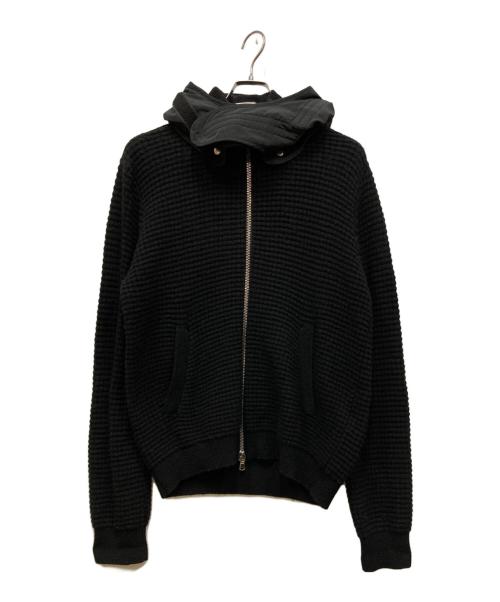DIESEL Black Gold（ディーゼル ブラック ゴールド）DIESEL Black Gold (ディーゼル ブラック ゴールド) フード付ニットジャケット ブラック サイズ:Lの古着・服飾アイテム