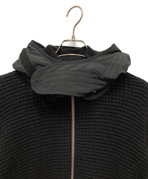DIESEL Black Gold（ディーゼル ブラック ゴールド）DIESEL Black Gold (ディーゼル ブラック ゴールド) フード付ニットジャケット ブラック サイズ:Lの古着・服飾アイテム