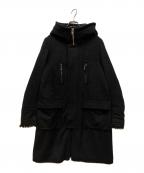 ROBES&CONFECTIONSローブスコンフェクションズ）の古着「アルパカ混フーデッドコート」｜ブラック