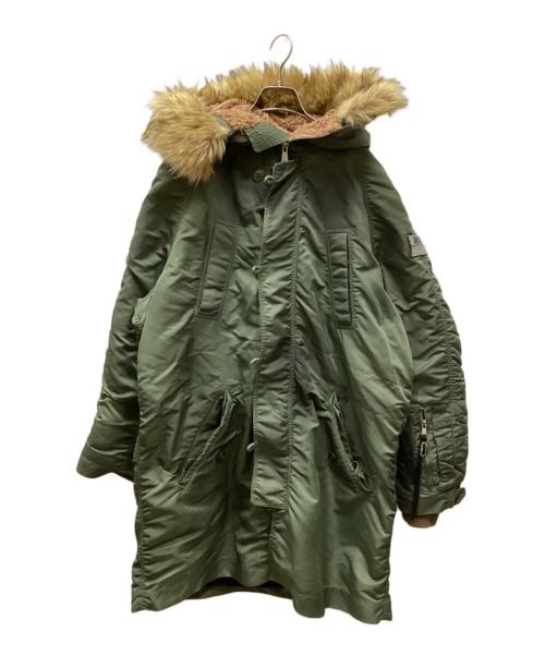 DIESEL（ディーゼル）DIESEL (ディーゼル) モッズコート オリーブ サイズ:Mの古着・服飾アイテム