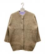 ELENDEEKエレンディーク）の古着「ラクーン混カーディガン」｜ブラウン