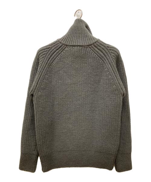 DRIES VAN NOTEN（ドリスヴァンノッテン）DRIES VAN NOTEN (ドリスヴァンノッテン) zipped turtleneck knit/ジップドタートルネックニット グレー サイズ:Sの古着・服飾アイテム