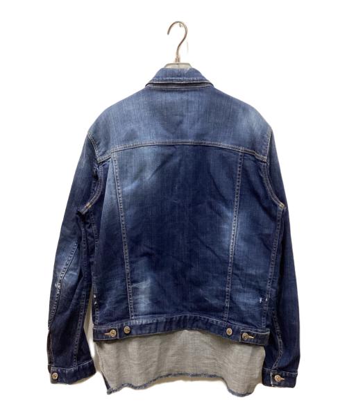 DSQUARED2（ディースクエアード）DSQUARED2 (ディースクエアード) レイヤード デニム ジャケット インディゴ サイズ:50の古着・服飾アイテム