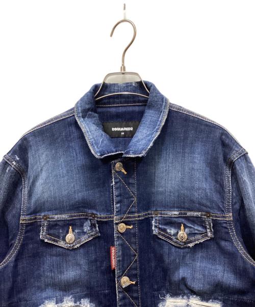 DSQUARED2（ディースクエアード）DSQUARED2 (ディースクエアード) レイヤード デニム ジャケット インディゴ サイズ:50の古着・服飾アイテム